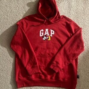 GAP Red Hoodie with Mickey Mouse Graphic